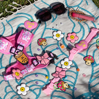Ribbon Pink Jiby Dog Charm
