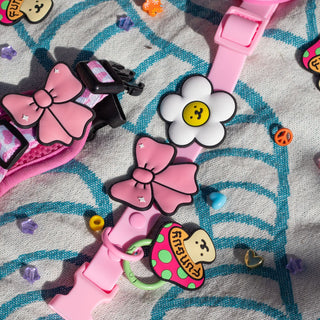 Ribbon Pink Jiby Dog Charm